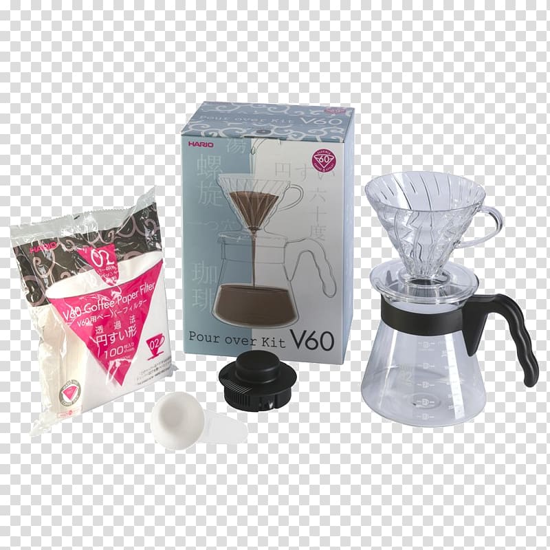 Brewed coffee Espresso Hario V60 Ceramic Dripper 01 Hario VCSD-02-EX, Coffee transparent background PNG clipart