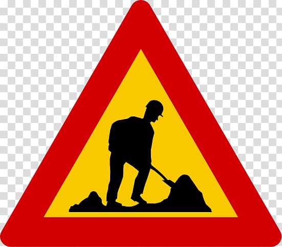 Traffic sign Warning sign Construction Road, road transparent background PNG clipart