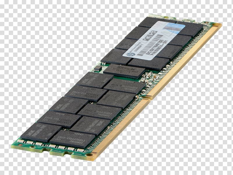 Hewlett-Packard DDR4 SDRAM Registered memory DIMM Memory module, hewlett-packard transparent background PNG clipart