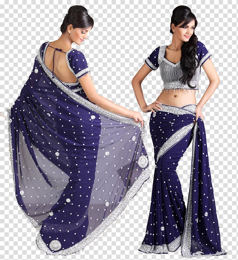 Wedding sari Choli Wedding dress Georgette, dress transparent background PNG clipart