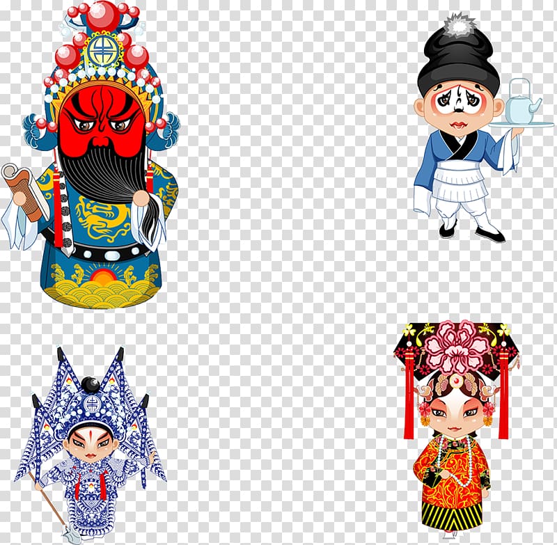 Cartoon Peking opera Chinese opera, Opera characters transparent background PNG clipart