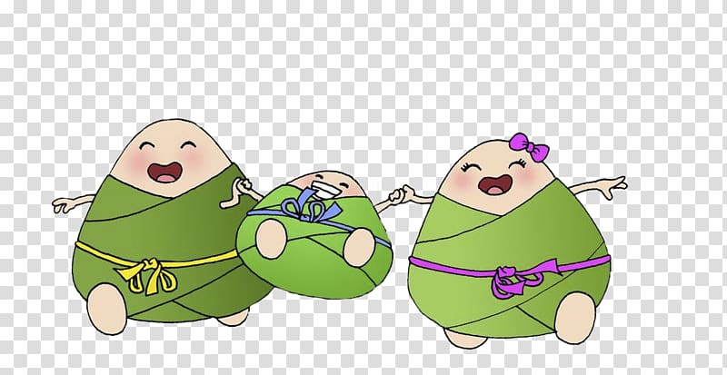 Zongzi u7aefu5348 Cartoon Dragon Boat Festival, Cute cartoon dumplings family transparent background PNG clipart