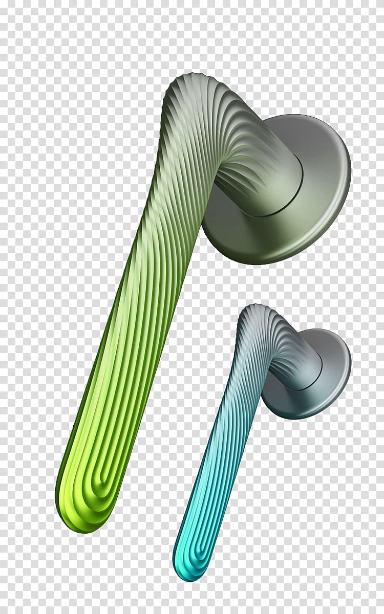 Door handle, Green door handle transparent background PNG clipart