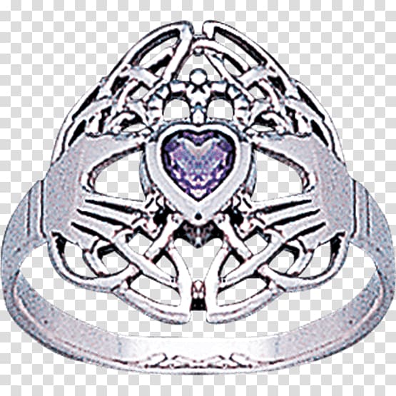 Claddagh ring Celtic knot Jewellery Silver, ring transparent background PNG clipart