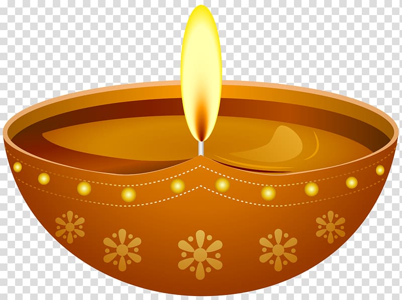 lighted brown candle, Diwali Candle Diya , diya transparent background PNG clipart