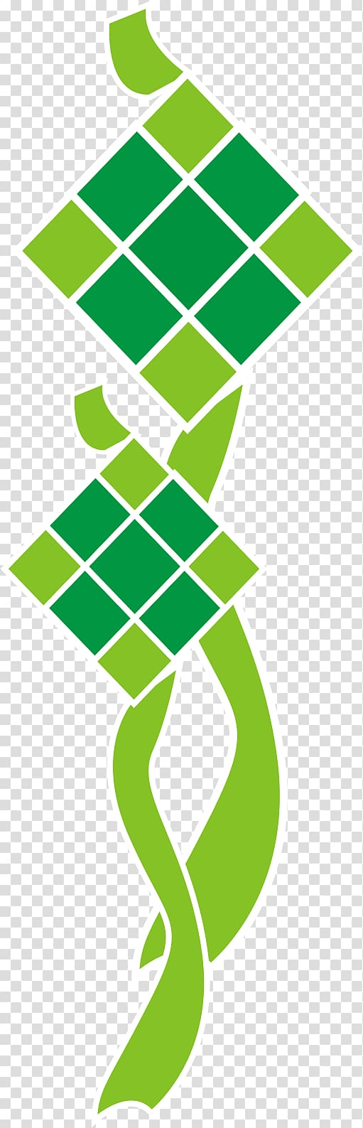 Ketupat , ketupat, green kite logo transparent background PNG clipart
