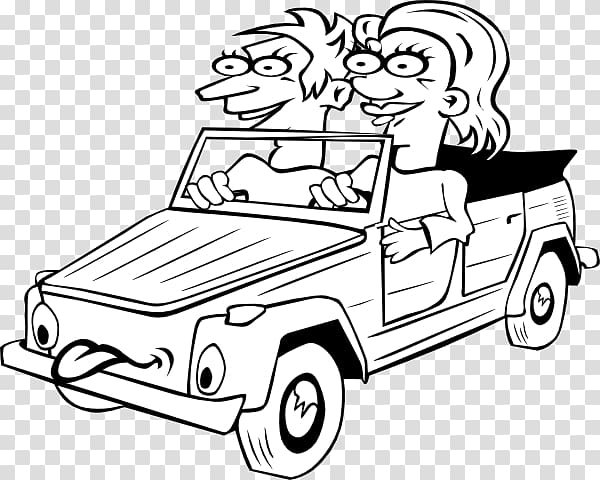 Cartoon Driving , Outline Of A Car transparent background PNG clipart