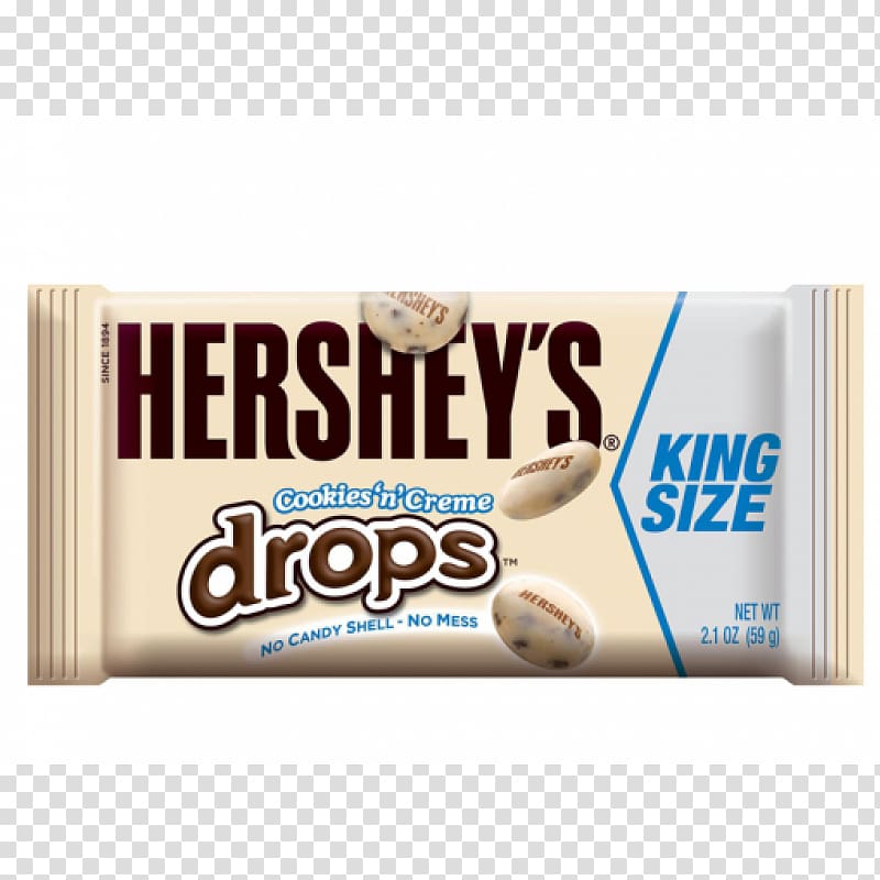 Hershey\'s Cookies \'n\' Creme Drops Chocolate bar White chocolate Dairy Products, Cream drop transparent background PNG clipart