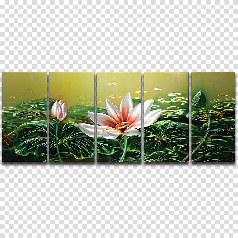 Painting Canvas print Art, lotus pond transparent background PNG clipart