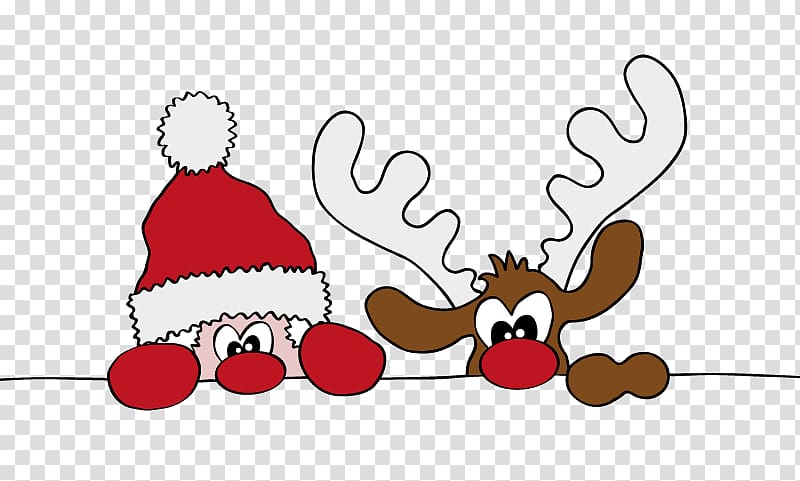 Reindeer Santa Claus Moose Christmas ornament, Help Flyers transparent background PNG clipart