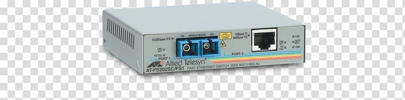 Allied Telesis Fiber media converter Multi-mode optical fiber Fast Ethernet, others transparent background PNG clipart