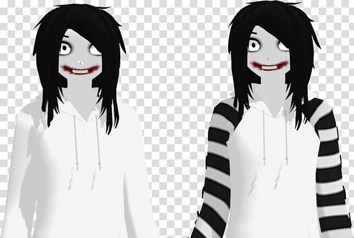 Jeff the Killer Black hair Creepypasta Brown hair, Jane the killer transparent background PNG clipart