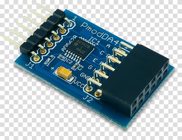 Microcontroller 12-bit Electronics Pmod Interface, Digitaltoanalog Converter transparent background PNG clipart