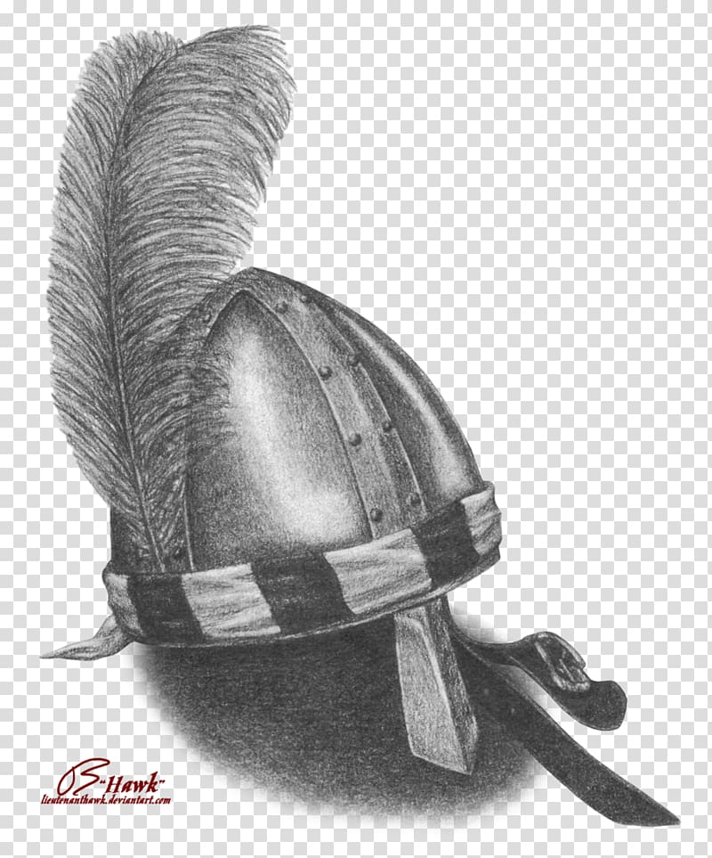 Helmet Drawing Art Crusades , red tail hawk feathers transparent background PNG clipart