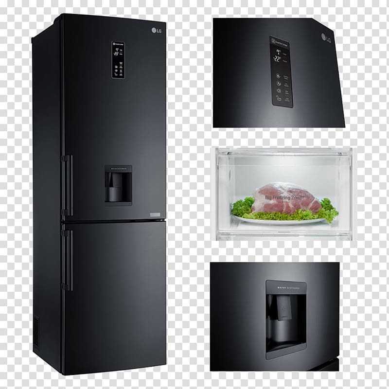 Refrigerator Freezers LG GBB60PZFZS LG Corp LG Electronics LG GBB59NSGFB, refrigerator transparent background PNG clipart
