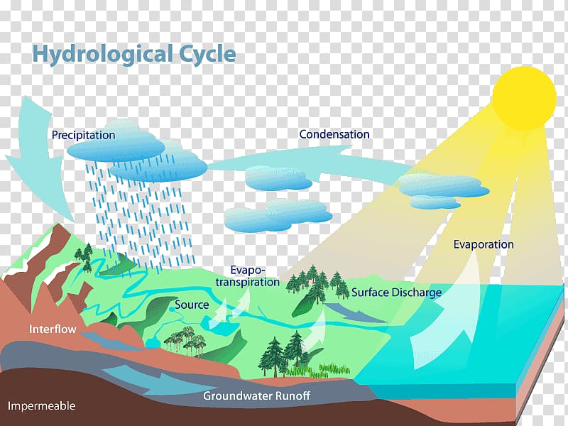 Water resources Water cycle Hydrology Evaporation, water cycle transparent background PNG clipart