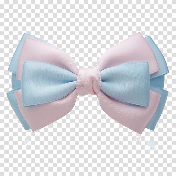 pink and blue bow tie, Bow tie Barrette Ribbon Headband Shoelace knot, Top spring clip hairpin head flower bow bow transparent background PNG clipart