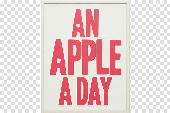 Rectangle Brand Poster Apple Font, one apple a day keeps the doctor away transparent background PNG clipart