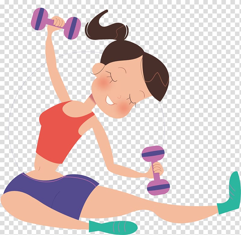 woman exercising illustration, Barbell Dumbbell Bodybuilding, Barbell woman transparent background PNG clipart