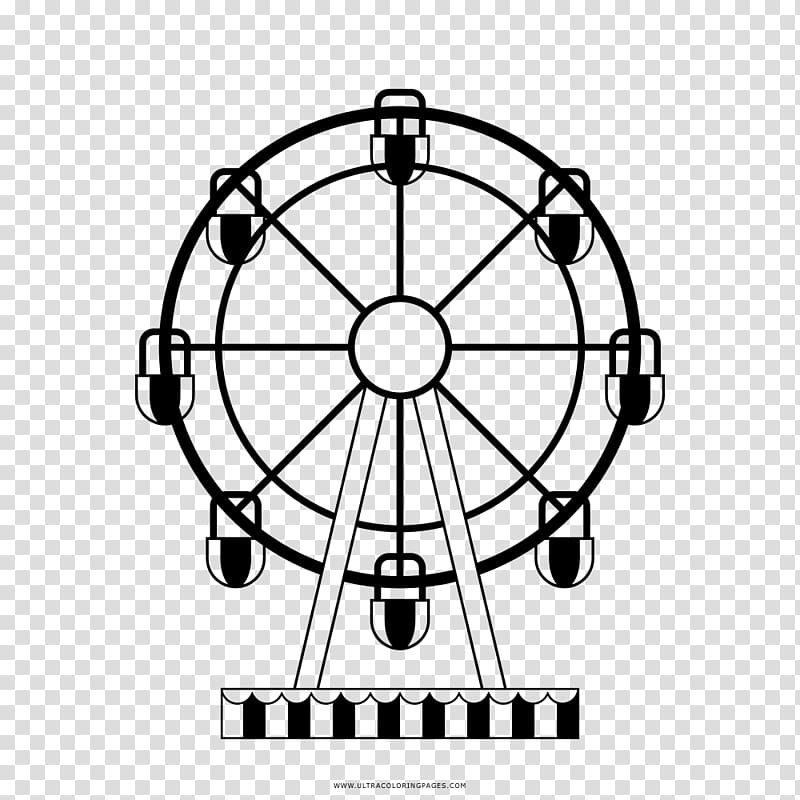 Ferris wheel Coloring book Drawing London Eye, roda GIGANTE transparent background PNG clipart