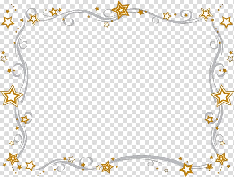 orange and white stars boundary frame , Color Star , border awards transparent background PNG clipart