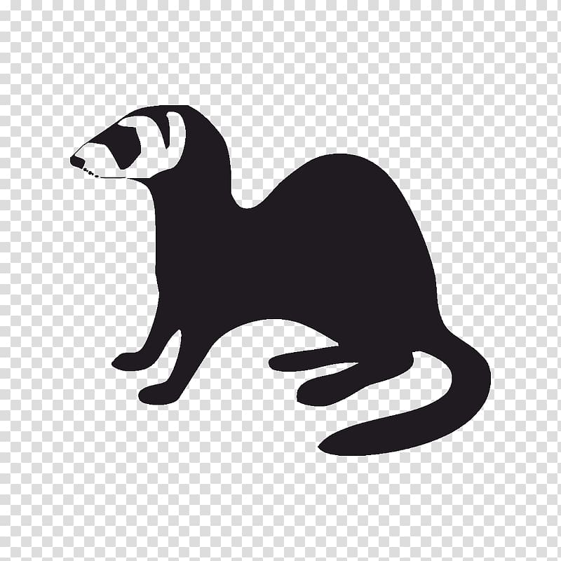 Black-footed ferret Stoat Silhouette Least weasel, ferret transparent background PNG clipart