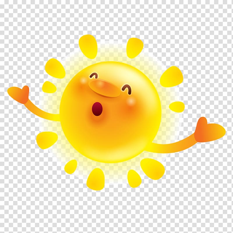 Illustration, Happy sun transparent background PNG clipart