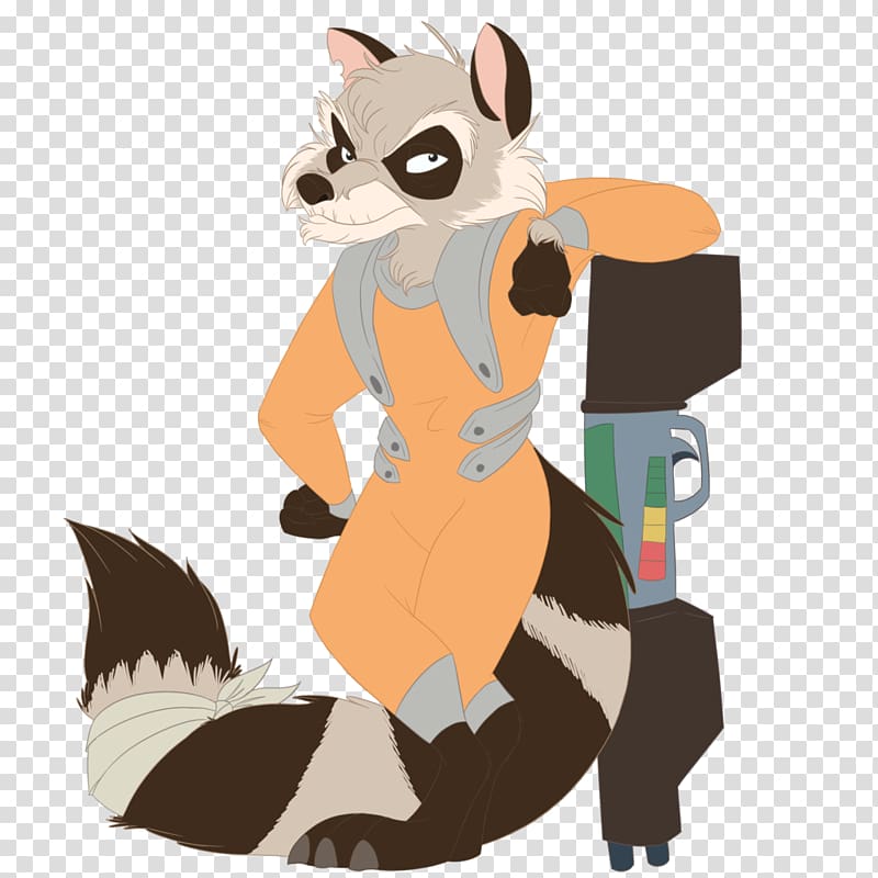 Vertebrate Dog Mammal Cartoon, rocket raccoon transparent background PNG clipart