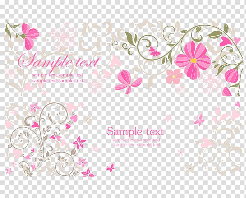 Flower , Romantic wedding invitation material transparent background PNG clipart