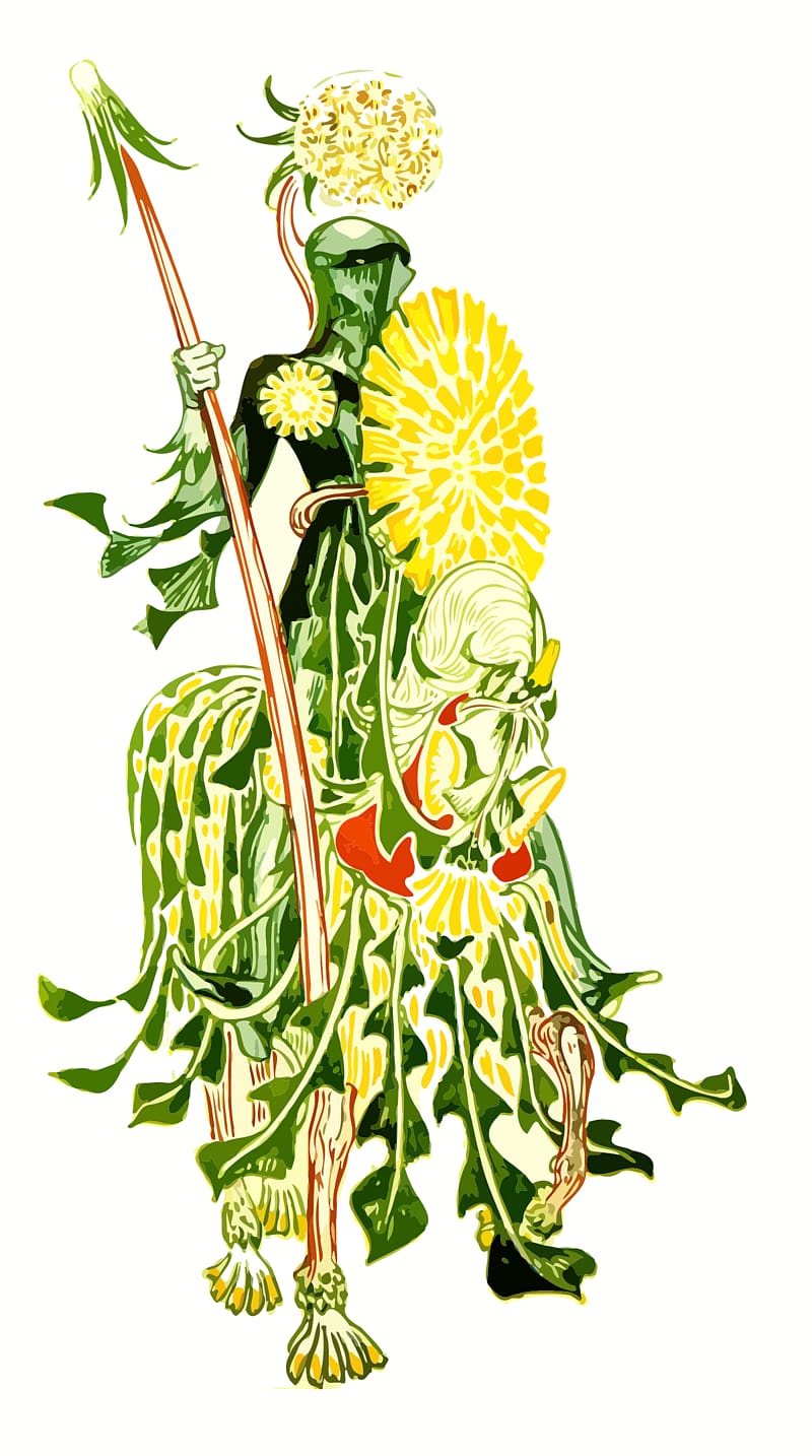 A Floral Fantasy in an Old English Garden Illustrator, dandelion transparent background PNG clipart