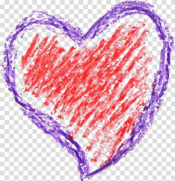 Heart Crayon Drawing , heart watercolor transparent background PNG clipart