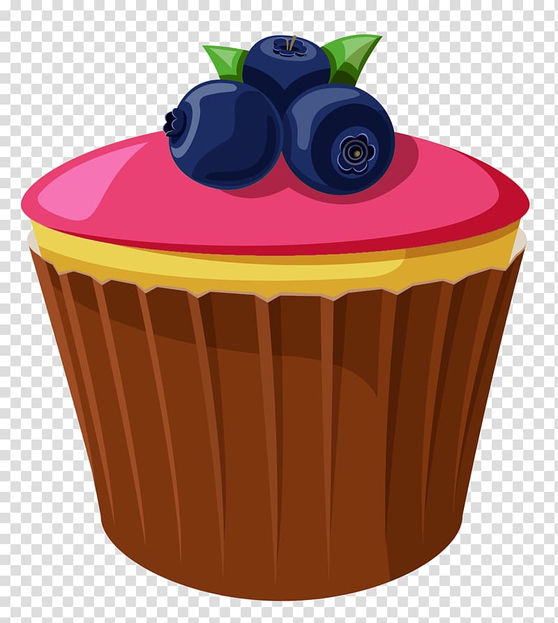 cup cake topped with blueberries illustration, Birthday cake Cupcake Chocolate cake Sponge cake Bundt cake, Mini Cake with Blueberries transparent background PNG clipart