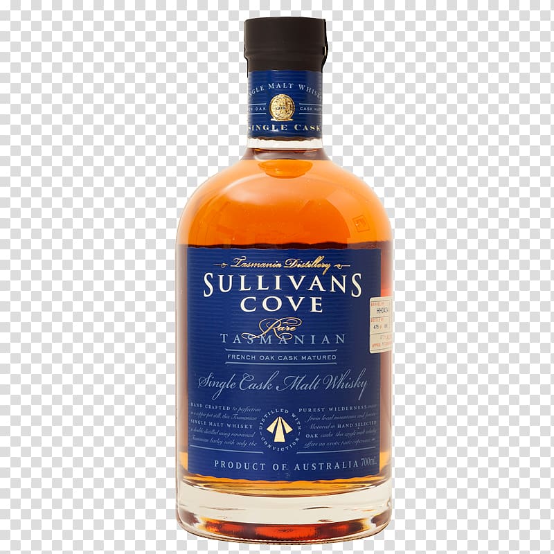 Whiskey Single malt whisky Single malt Scotch whisky Sullivans Cove, cove transparent background PNG clipart