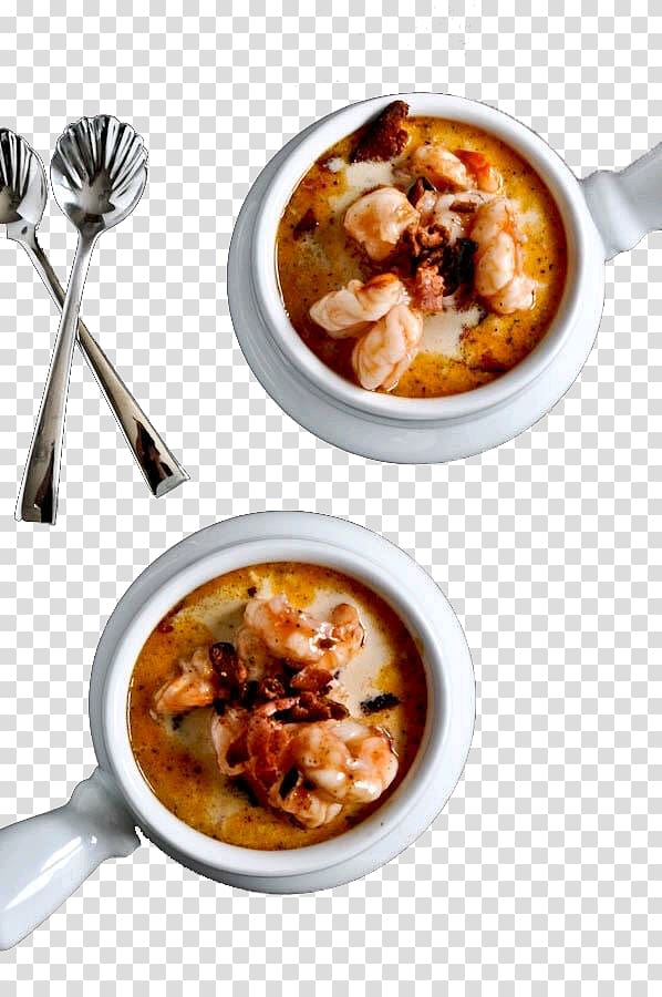 Corn chowder Barbecue grill Cream Corn soup, Delicious shrimp soup transparent background PNG clipart