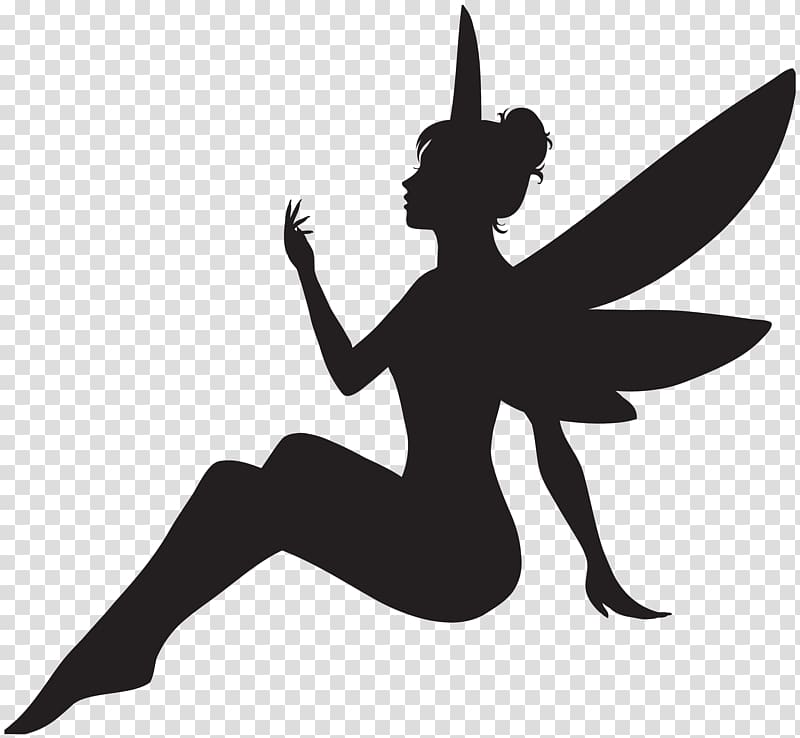 silhouette of fairy illustration, i Illustration, Fairy Silhouette transparent background PNG clipart