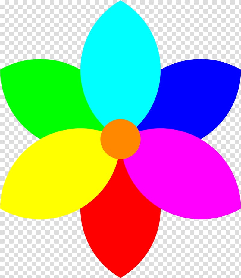 Petal Flower Football , seven color rainbow transparent background PNG clipart