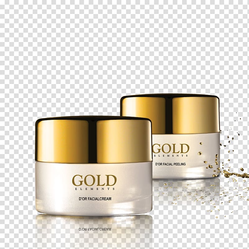Facial Skin care Cream Face Gold, aging transparent background PNG clipart