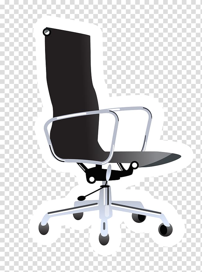 Office chair Furniture , black office chair transparent background PNG clipart