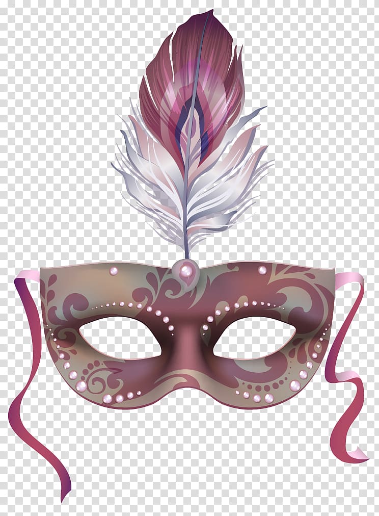 Mask Masquerade ball Illustration, Dance mask feather transparent background PNG clipart