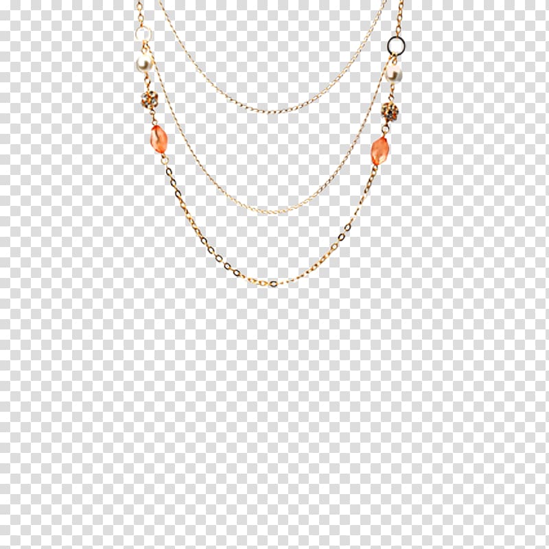 Necklace, Multilayer Necklace transparent background PNG clipart