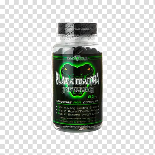 Black mamba Bodybuilding supplement Cobra Branched-chain amino acid Gainer, Black Mamba transparent background PNG clipart