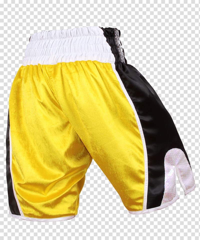 Trunks Hockey Protective Pants & Ski Shorts Boxing Yellow, yellow curve transparent background PNG clipart