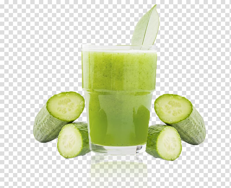 Juice Smoothie Limeade Health shake Cucumber, Cut half cucumber and drink transparent background PNG clipart