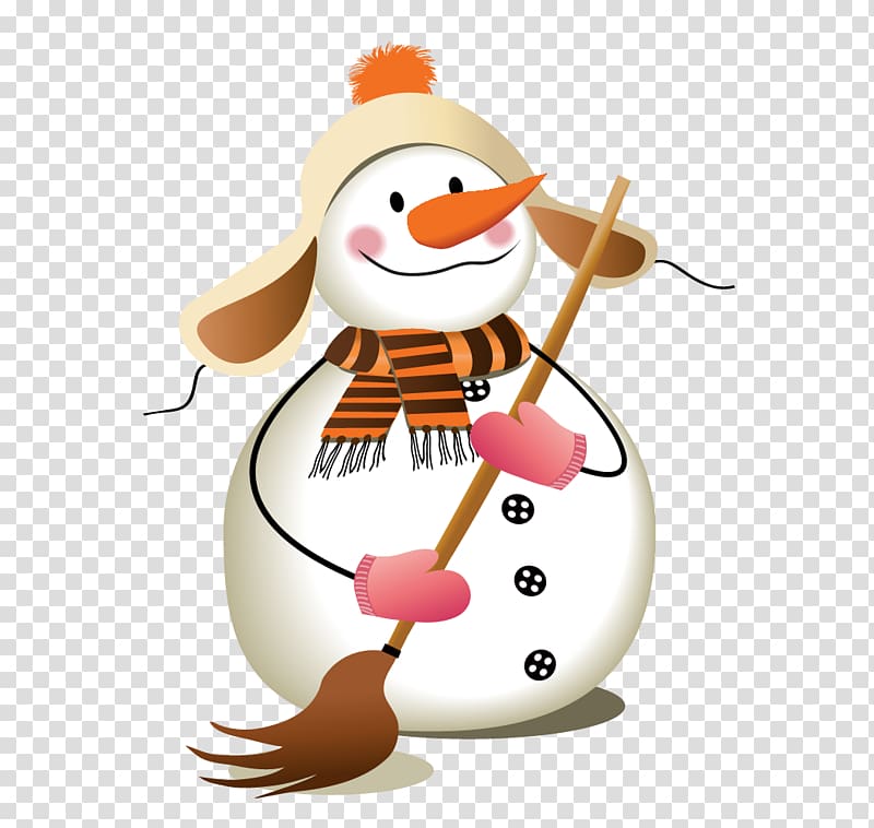 Santa Claus Christmas ornament Snowman Party, Broom Snowman transparent background PNG clipart