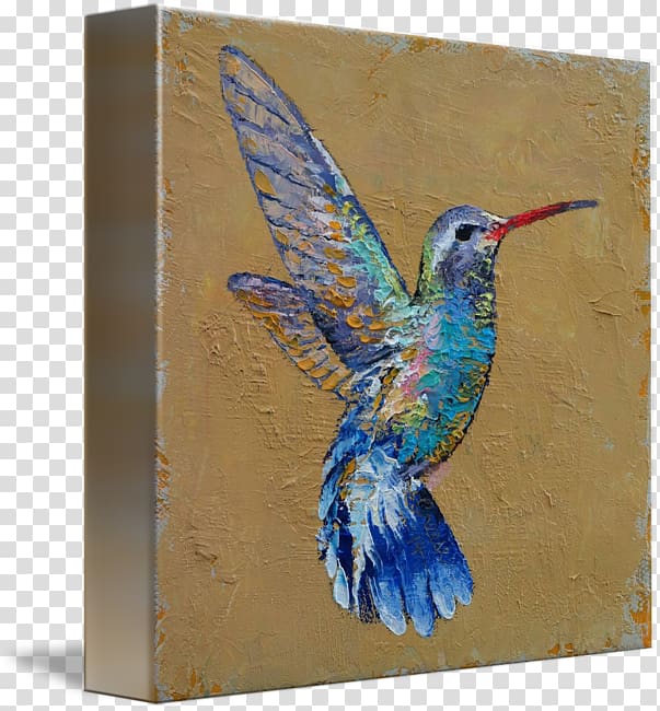 Hummingbird Acrylic paint Canvas print Painting, painting transparent background PNG clipart