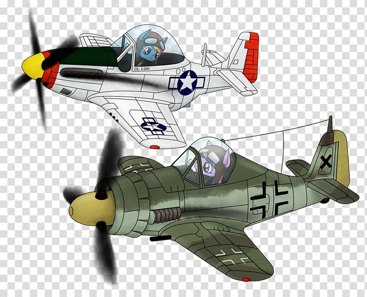 North American P-51 Mustang Focke-Wulf Fw 190 Republic P-47 Thunderbolt Messerschmitt Bf 109 Supermarine Spitfire, airplane transparent background PNG clipart