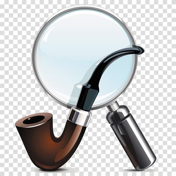 Tobacco pipe Pipe smoking , Pipe and magnifying glass transparent background PNG clipart