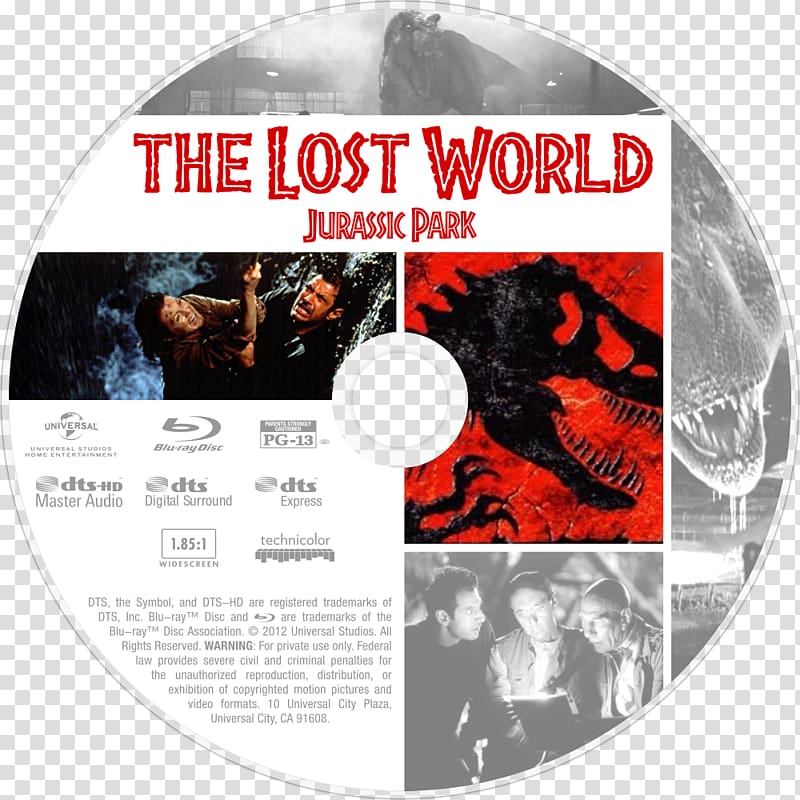 Universal DVD Blu-ray disc Jurassic Park Film, dvd transparent background PNG clipart