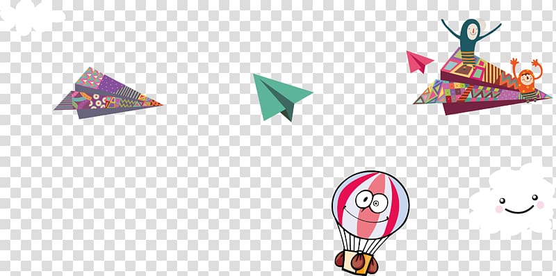 Airplane Paper Cartoon, Cute cartoon album transparent background PNG clipart