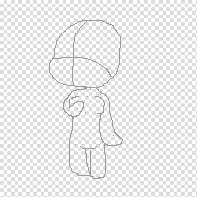 Thumb Sketch Line art Illustration Cartoon, base chibi transparent ...